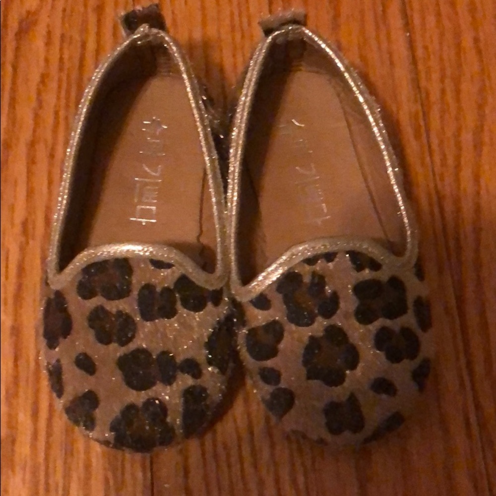 Girls Toddler  slippers furry material gold trim